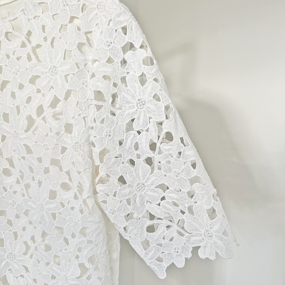 Kate Spade floral lace short sleeve top - Picture 2 of 4